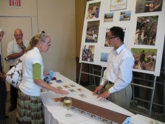 In addition to purchasing jewelry, shoppers visited the People to People Project display to learn more about the nonprofit group's work in Laos.